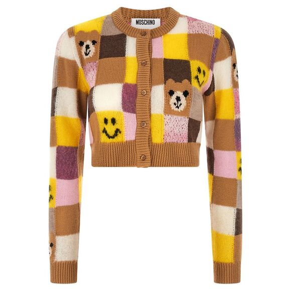 Smiley® E Moschino Women's Teddy Bear Cardigan